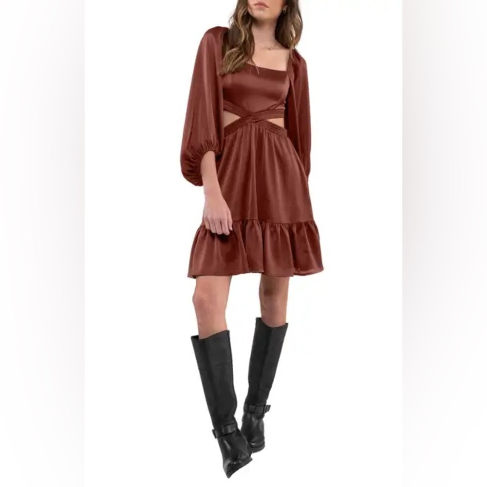 Cutout babydoll dress